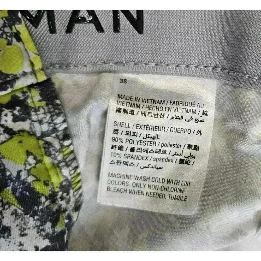 Greg Norman Attack Life Men's Golf Shorts Size‎ 38 Green Grey White